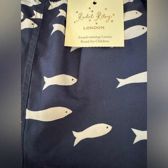 NWT Rachel Riley London Boys 7Y School of Fish Swim Trunks - Picture 3 of 5